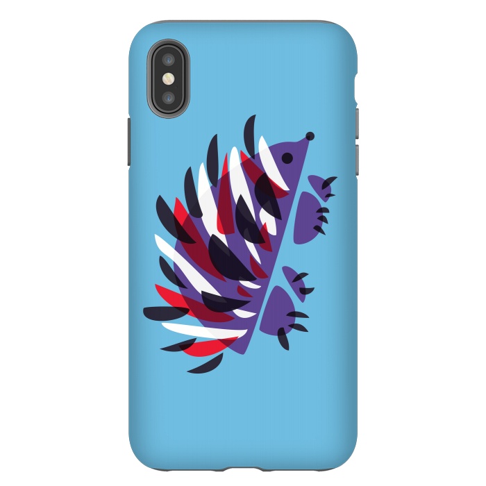 iPhone Xs Max StrongFit Abstract Colorful Hedgehog by Boriana Giormova