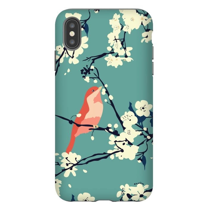 iPhone Xs Max StrongFit Bird and Blossom by Zoe Charlotte