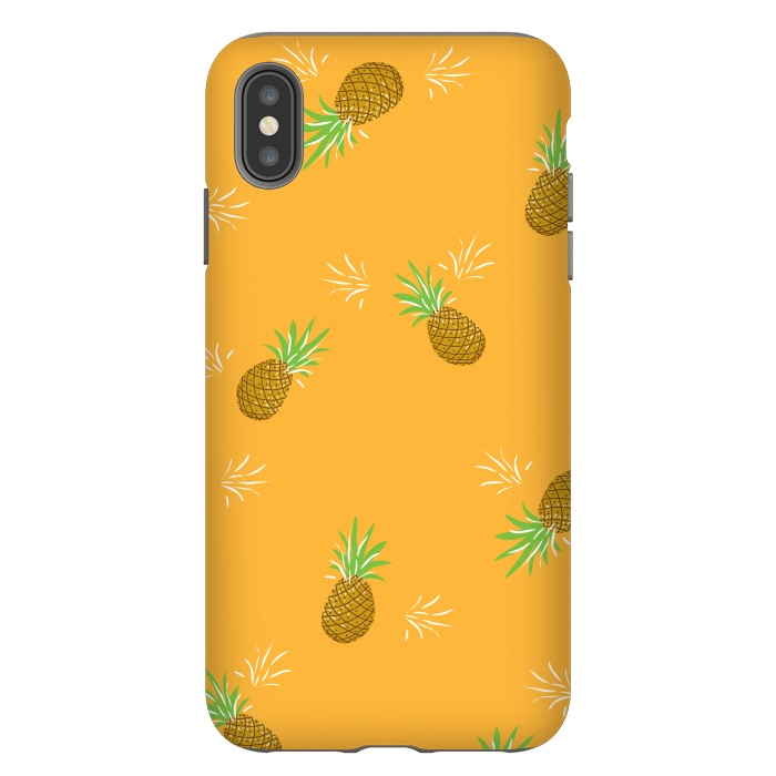 iPhone Xs Max StrongFit Pineapples in Mango by Zoe Charlotte