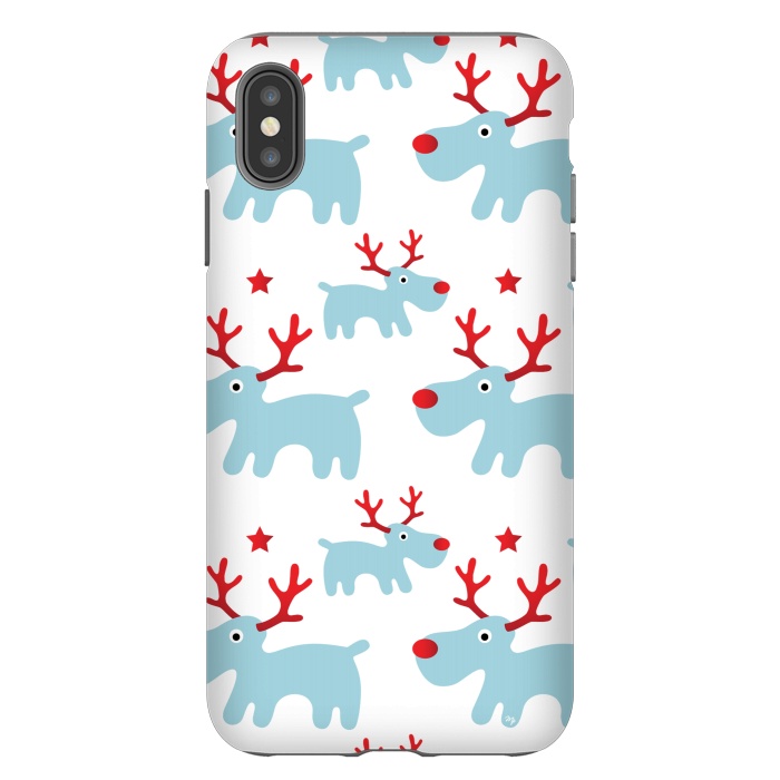 iPhone Xs Max StrongFit Cute Reindeers by Martina