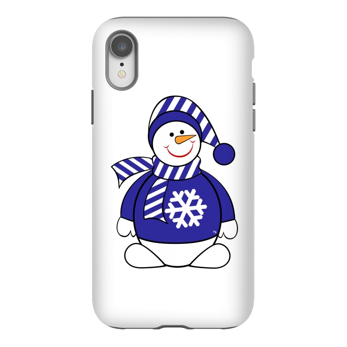 iPhone Xr StrongFit Cute snowman by Martina