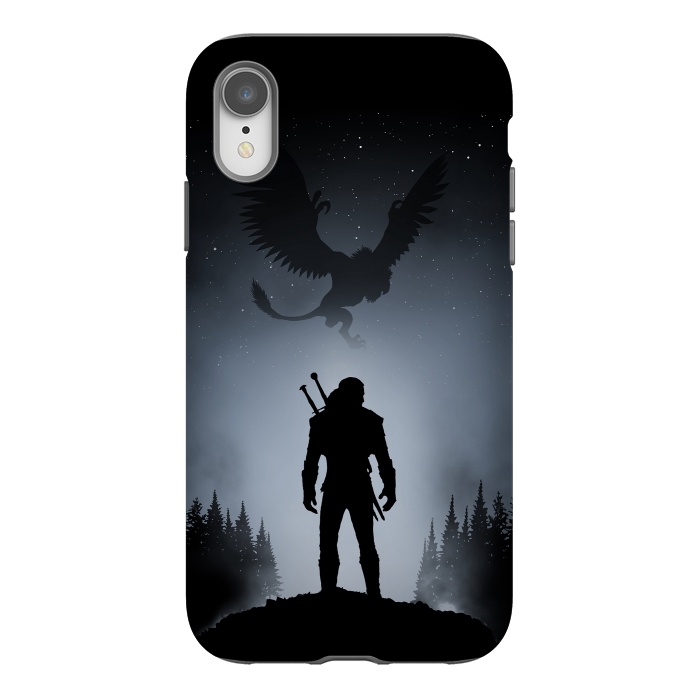 iPhone Xr StrongFit White Wolf by Denis Orio Ibañez