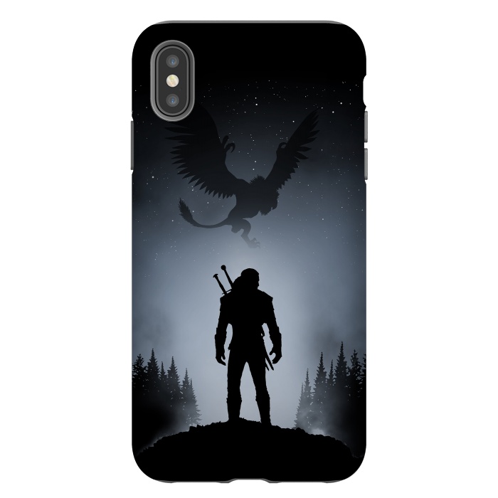 iPhone Xs Max StrongFit White Wolf by Denis Orio Ibañez