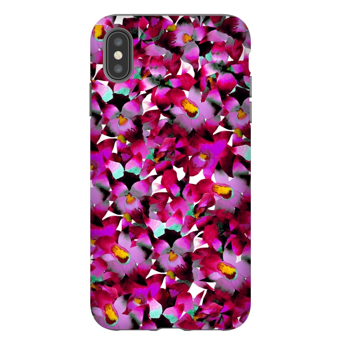iPhone Xs Max StrongFit Pink Floral by Amaya Brydon