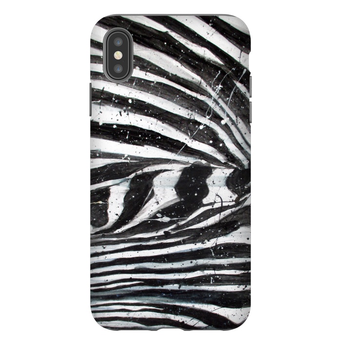 iPhone Xs Max StrongFit Zebra Stripes by ECMazur 