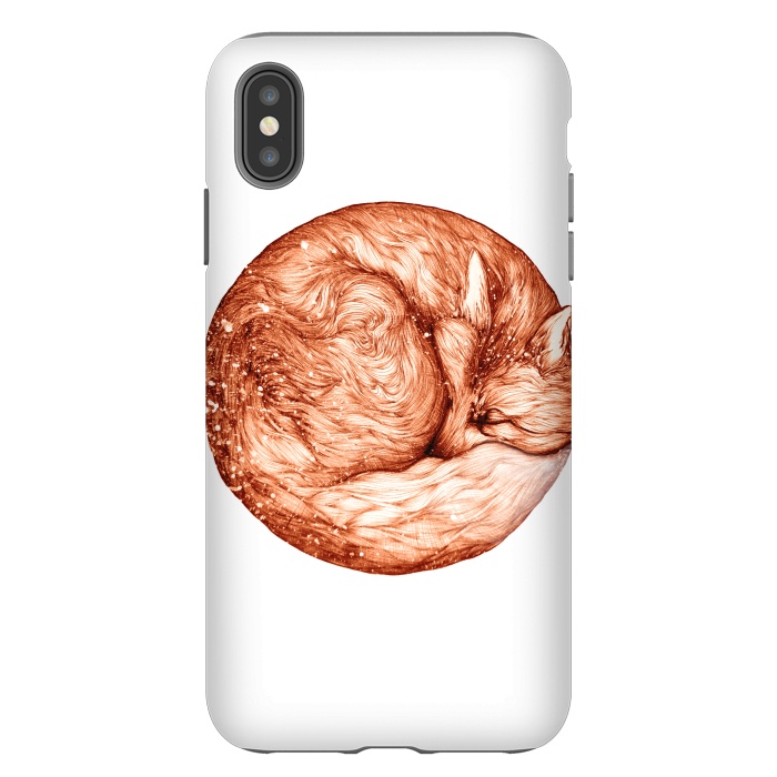 iPhone Xs Max StrongFit Fox and Snow by ECMazur 