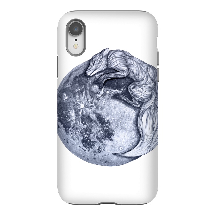 iPhone Xr StrongFit Fox and Moon by ECMazur 