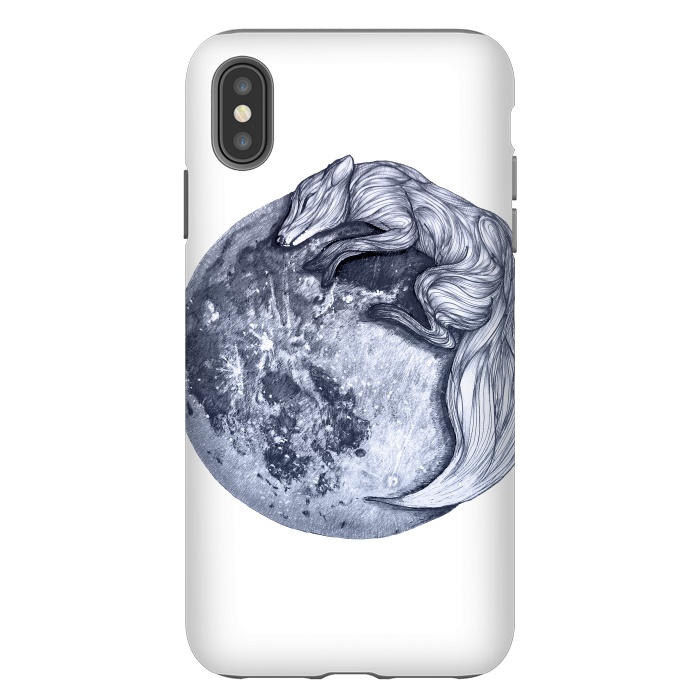 iPhone Xs Max StrongFit Fox and Moon by ECMazur 