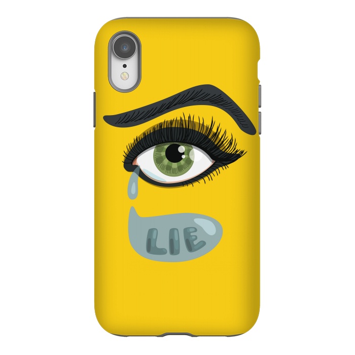 iPhone Xr StrongFit Green Lying Eye With Teardrop by Boriana Giormova