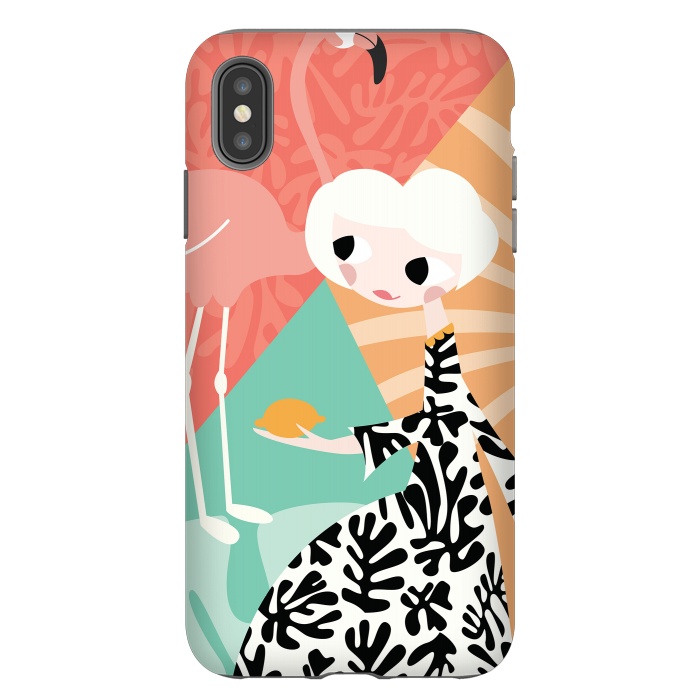 iPhone Xs Max StrongFit Girl and flamingo 003 by Jelena Obradovic