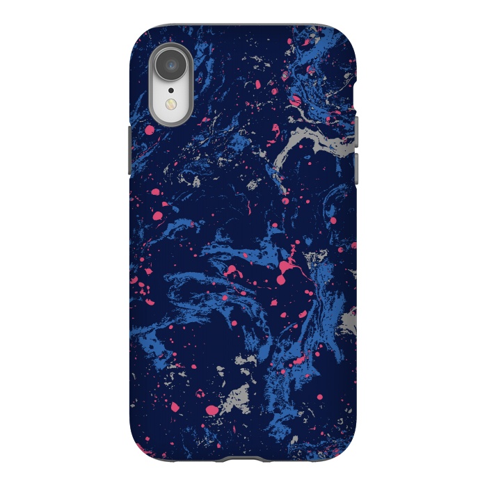 iPhone Xr StrongFit Marble Blue by Susanna Nousiainen