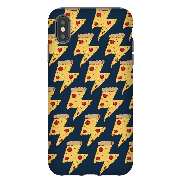 iPhone Xs Max StrongFit Pizza Power Pattern by Coffee Man