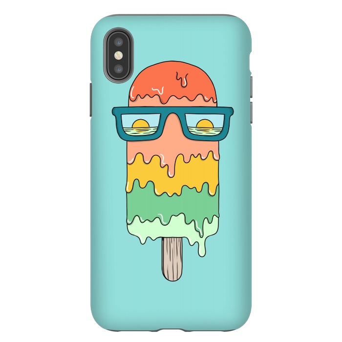 iPhone Xs Max StrongFit Hot Ice Cream Green by Coffee Man
