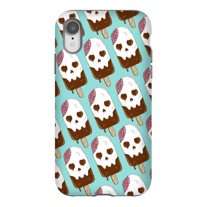iPhone Xr StrongFit Skull Ice Cream Pattern by Coffee Man