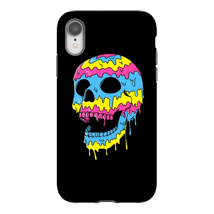 iPhone Xr StrongFit Melted Skull by Coffee Man