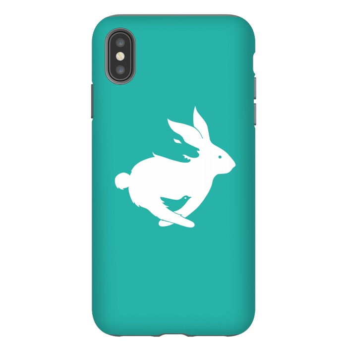 iPhone Xs Max StrongFit Run Rabbit Green by Coffee Man