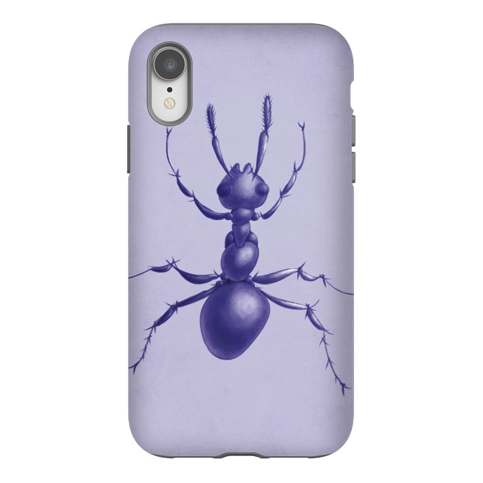 iPhone Xr StrongFit Purple ant drawing by Boriana Giormova