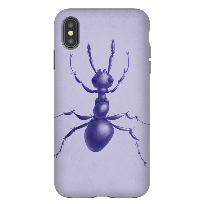 iPhone Xs Max StrongFit Purple ant drawing by Boriana Giormova