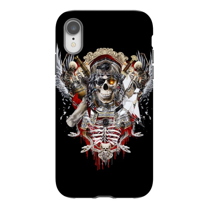 iPhone Xr StrongFit Pirate Skull by Riza Peker