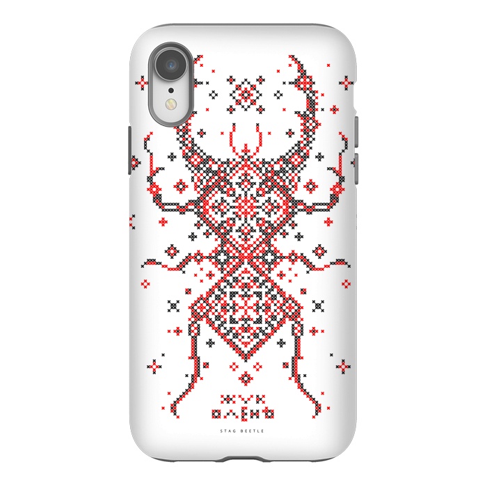 iPhone Xr StrongFit Stag Beetle Ornament by Sitchko