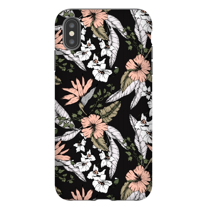 iPhone Xs Max StrongFit Exotic flowering dark by Mmartabc