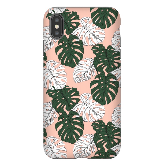 iPhone Xs Max StrongFit Hand drawing monstera pastel color by Mmartabc