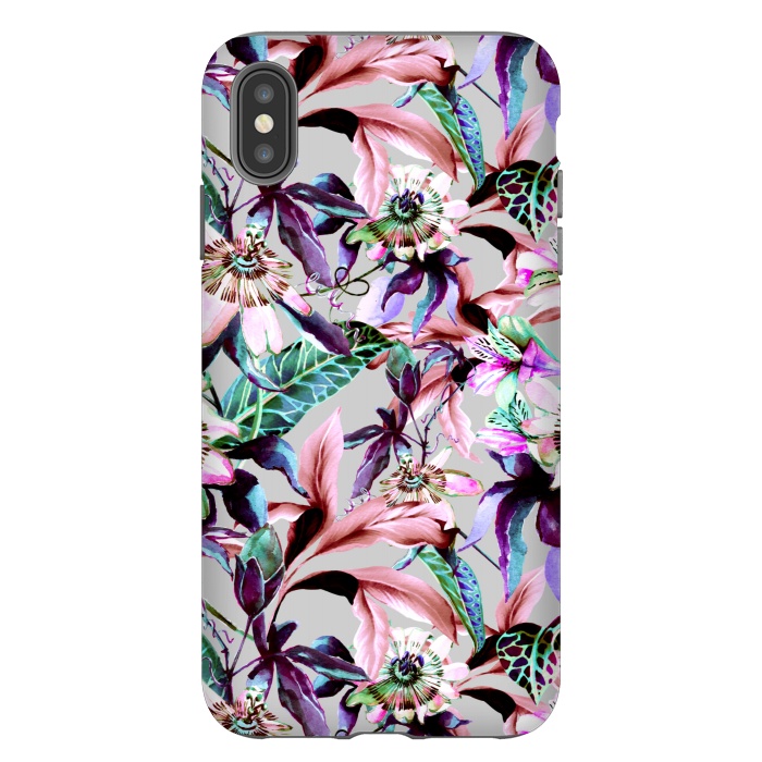 iPhone Xs Max StrongFit Violet botanical paradise by Mmartabc