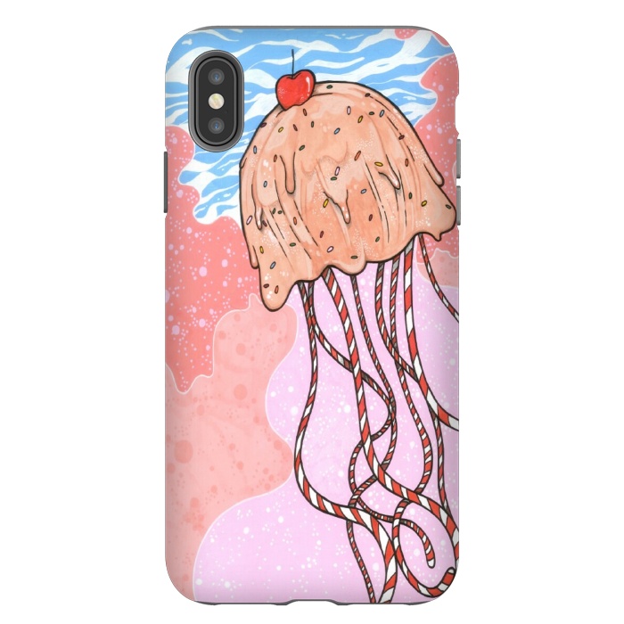 iPhone Xs Max StrongFit Jellyfish Candy by Varo Lojo