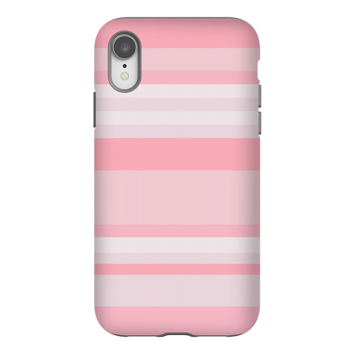 iPhone Xr StrongFit Pink Stripes by Dhruv Narelia
