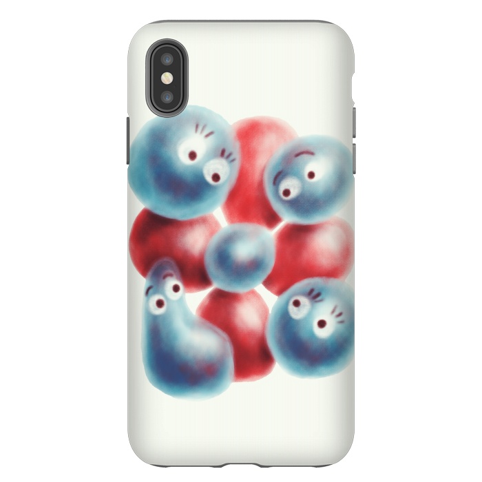 iPhone Xs Max StrongFit Cute Shiny Pearl Characters And Flower by Boriana Giormova