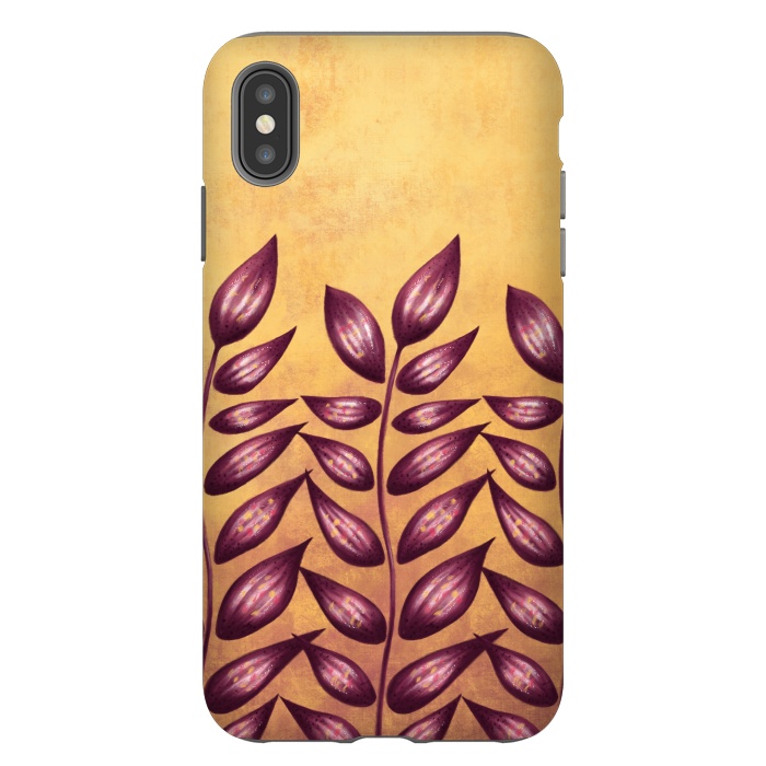 iPhone Xs Max StrongFit Abstract Plant With Purple Leaves by Boriana Giormova