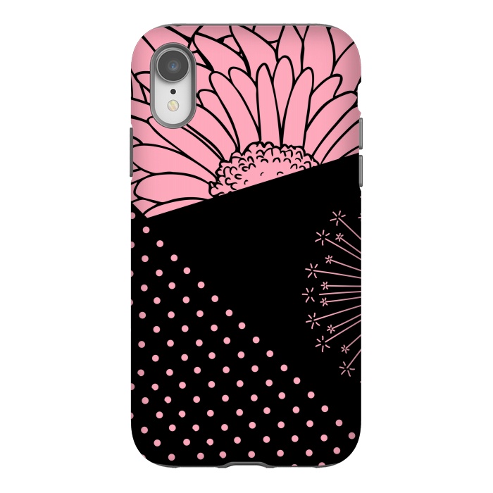 iPhone Xr StrongFit pink floral pattern by MALLIKA