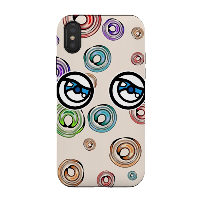 iPhone Xs / X StrongFit I LOVE CIRCLES by Michael Cheung
