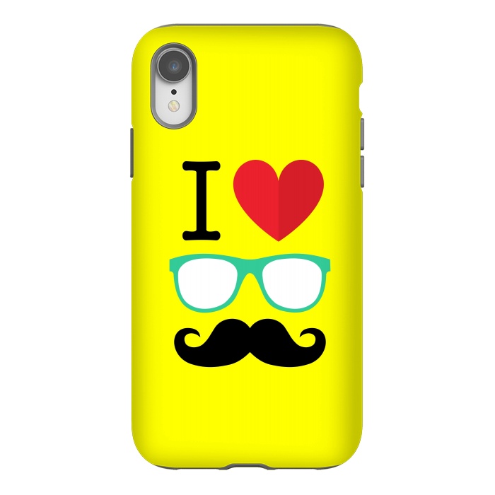 iPhone Xr StrongFit I Love Moustache by Dhruv Narelia