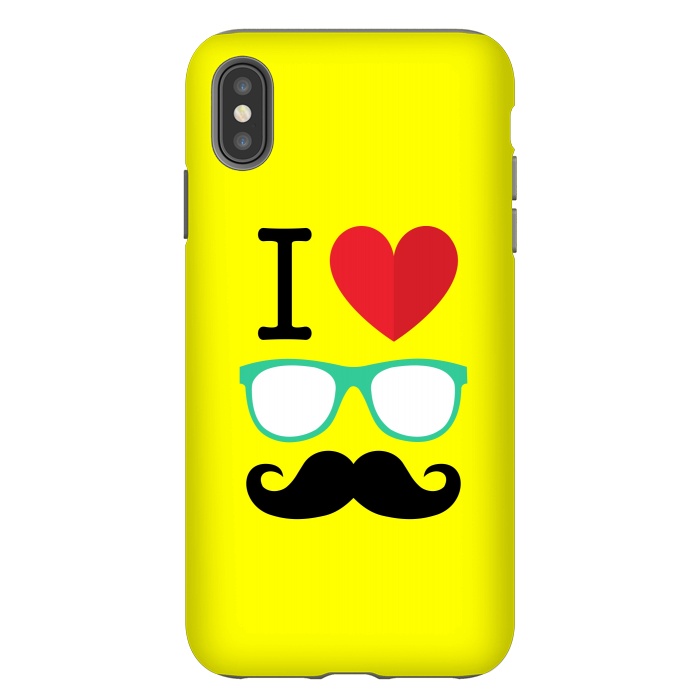iPhone Xs Max StrongFit I Love Moustache by Dhruv Narelia