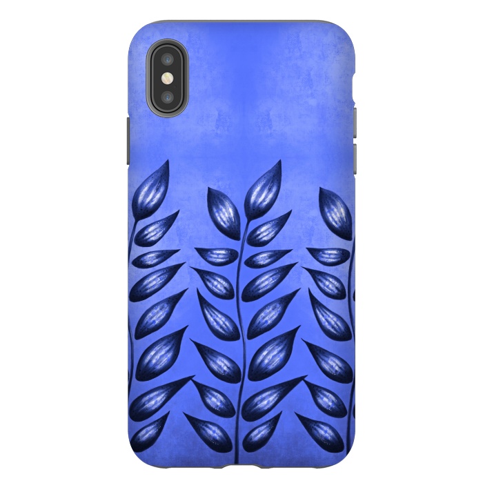 iPhone Xs Max StrongFit Beautiful Decorative Blue Plant With Pointy Leaves by Boriana Giormova