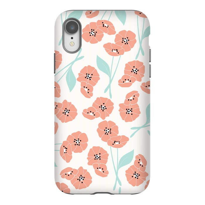 iPhone Xr StrongFit Delicate Flowers White by Jelena Obradovic