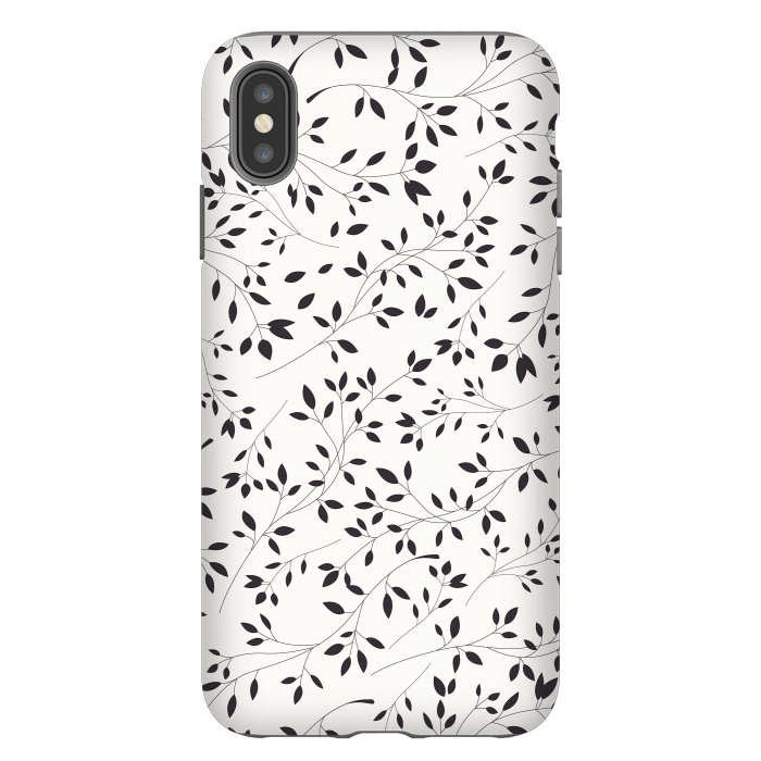 iPhone Xs Max StrongFit Delicate Floral B&W by Jelena Obradovic