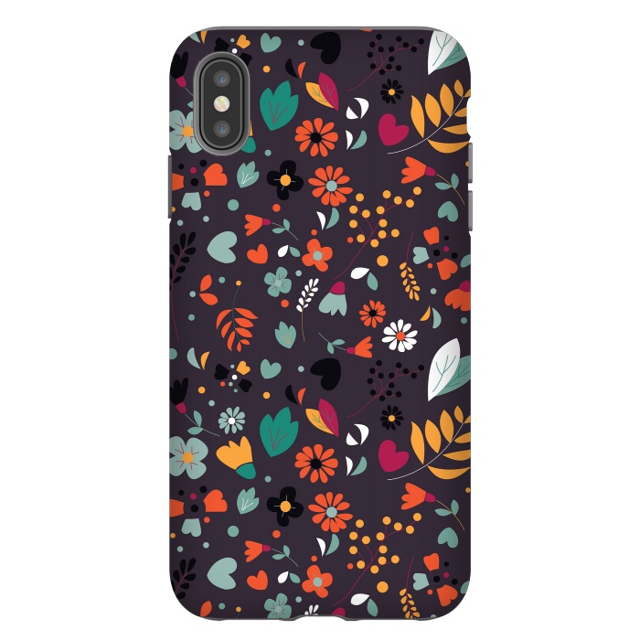 iPhone Xs Max StrongFit Bohemian Floral Dark by Jelena Obradovic