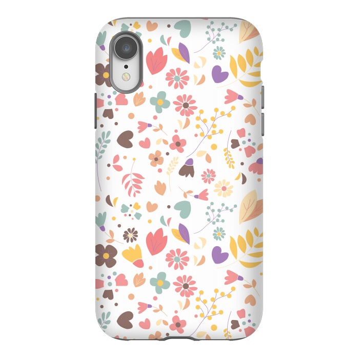 iPhone Xr StrongFit Bohemian Floral White by Jelena Obradovic