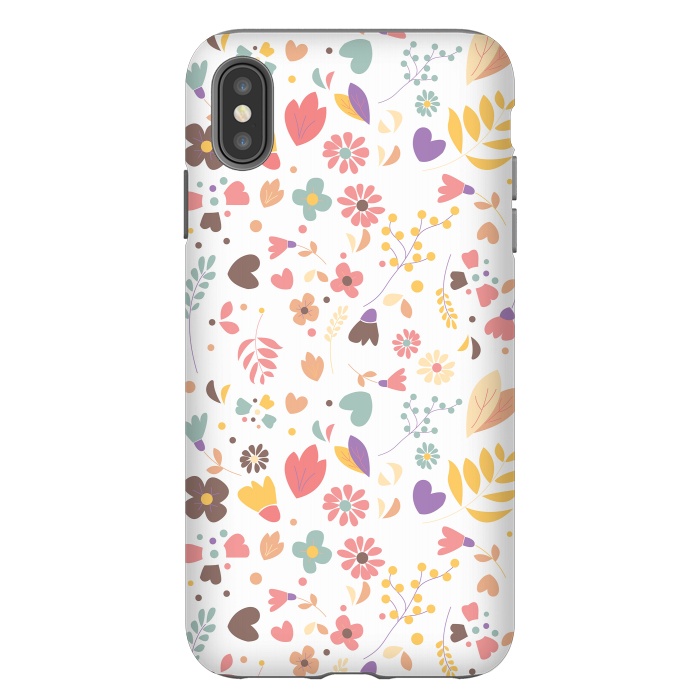 iPhone Xs Max StrongFit Bohemian Floral White by Jelena Obradovic