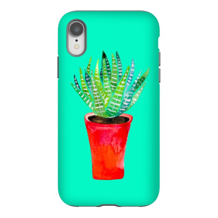 iPhone Xr StrongFit Potted Succulent  by Amaya Brydon