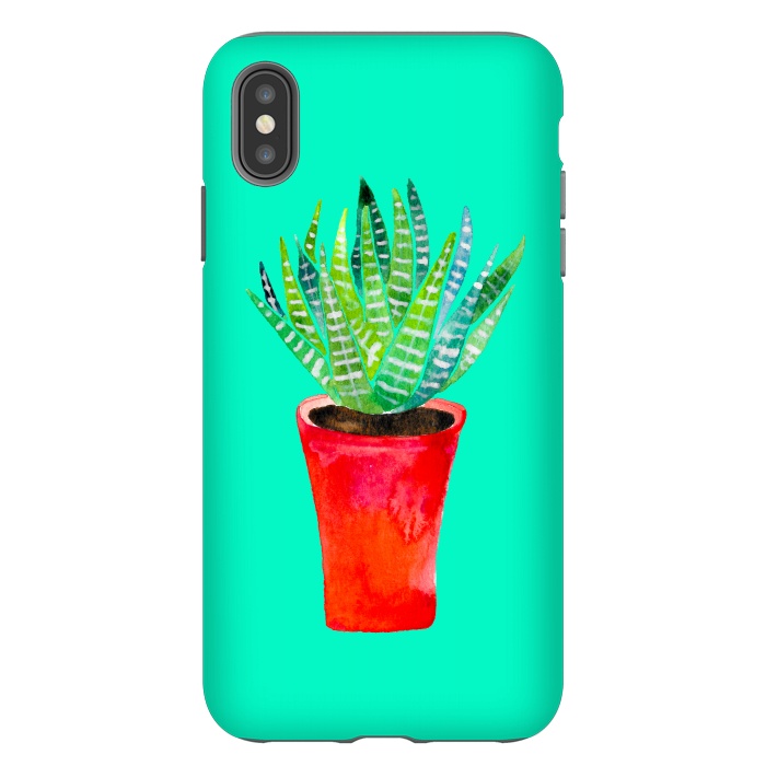 iPhone Xs Max StrongFit Potted Succulent  by Amaya Brydon