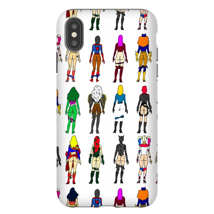 iPhone Xs Max StrongFit Superhero Butts - Girls by Notsniw