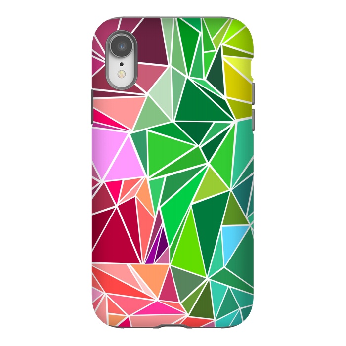 iPhone Xr StrongFit Polygonal colorful pattern by Dhruv Narelia