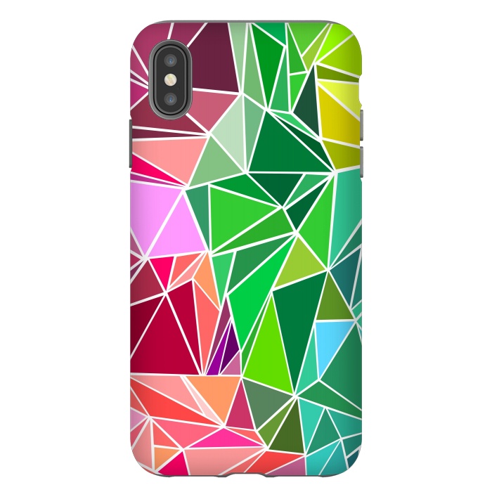 iPhone Xs Max StrongFit Polygonal colorful pattern by Dhruv Narelia