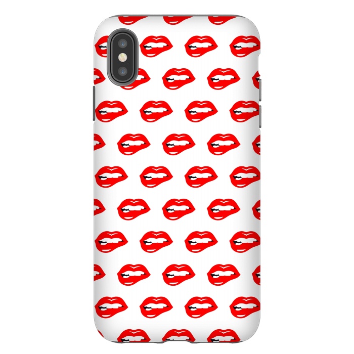 iPhone Xs Max StrongFit Lip Bite Pattern by Dhruv Narelia