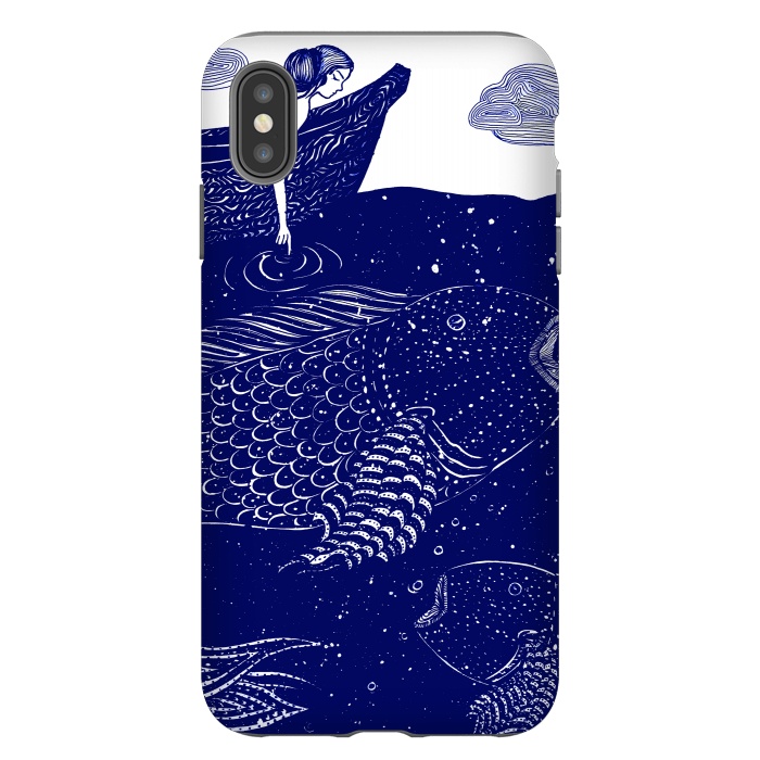 iPhone Xs Max StrongFit The Blue Shimmering Sea Lights by ECMazur 