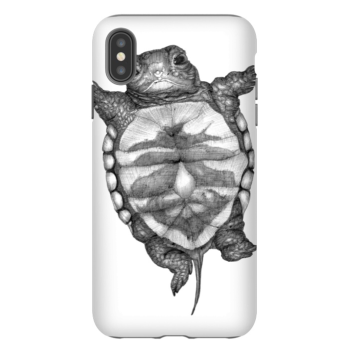 iPhone Xs Max StrongFit Little Baby Turtle  by ECMazur 