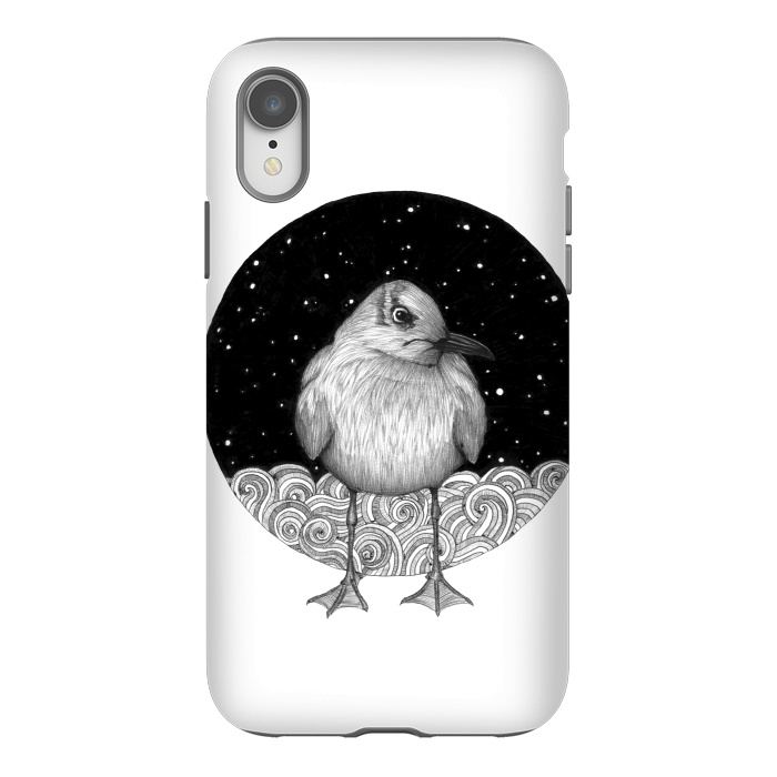 iPhone Xr StrongFit Seagull on a Starry Night by ECMazur 